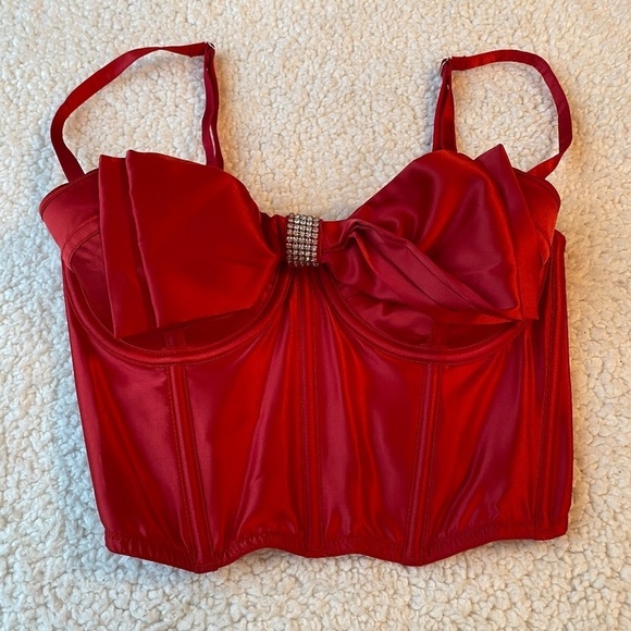 New! Victoria Secret DREAM ANGELS Cupped Bow Bra Top lipstick nwt 14370 - Picture 2 of 12